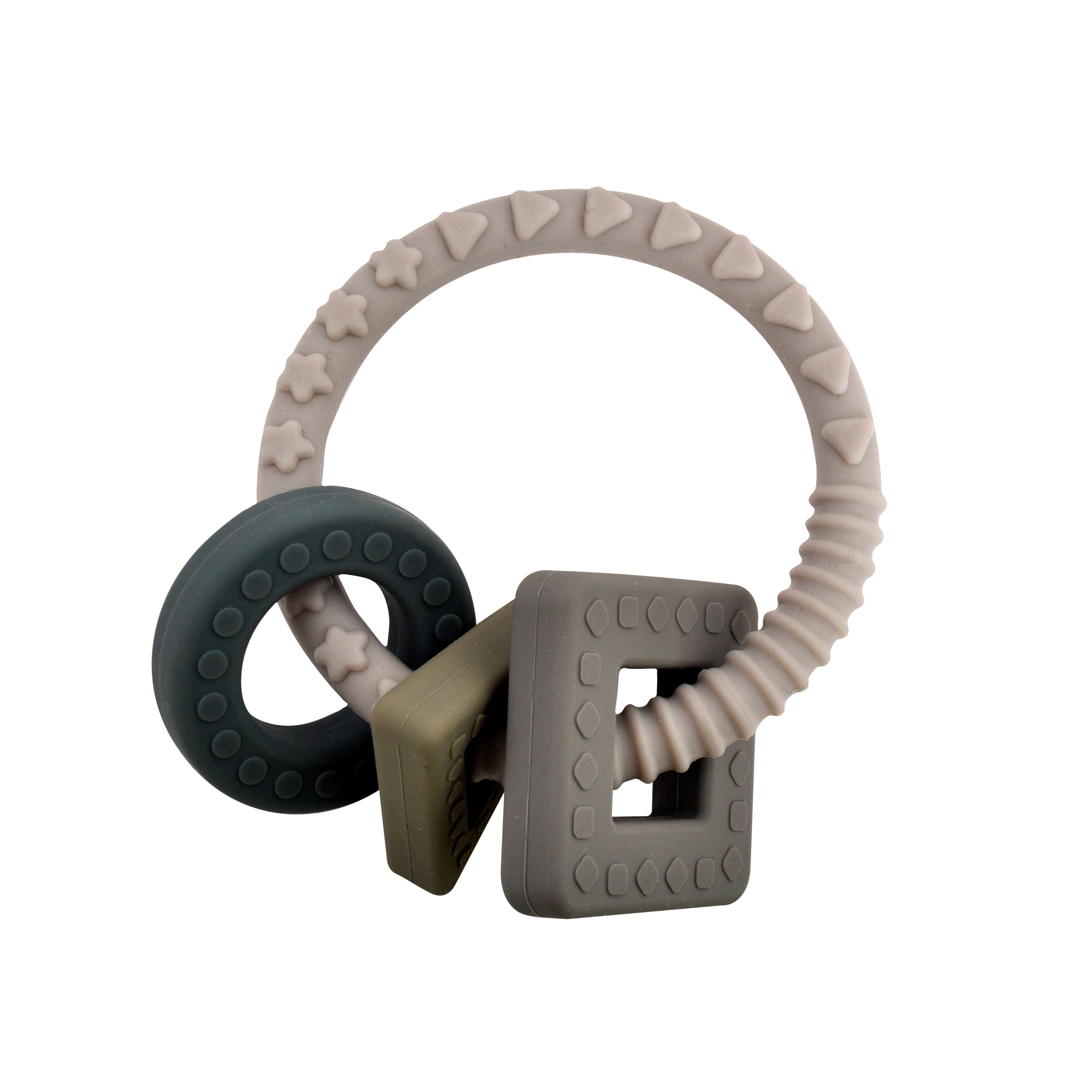 K Style Baby Silicone Shape Teething Ring - BLUE